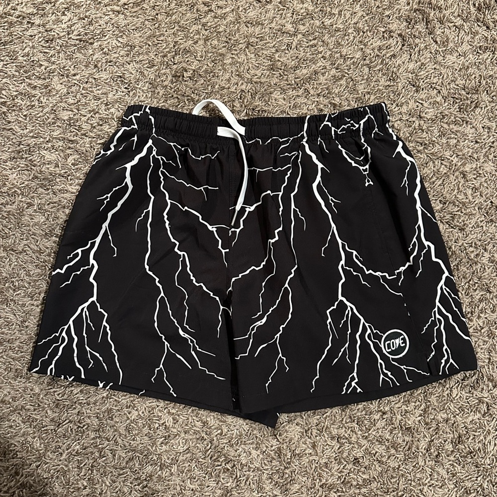 Cove Athletic Black and White Lightning Shorts